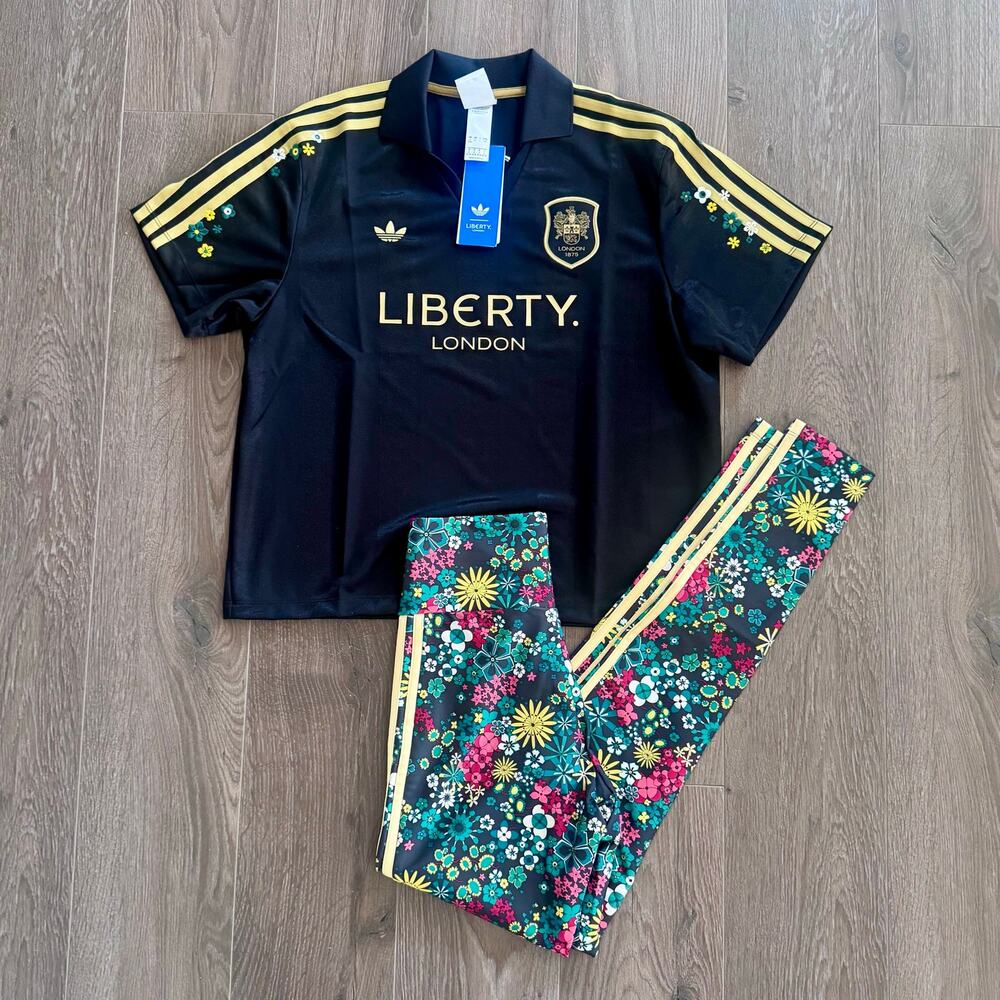 Liberty of London Adidas Legging Football Jersey Bundle Embroidery Women Small
